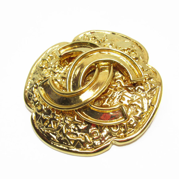 CHANEL Jewelry Chanel Brooch Here Mark Metal Gold Ladies Poshmark